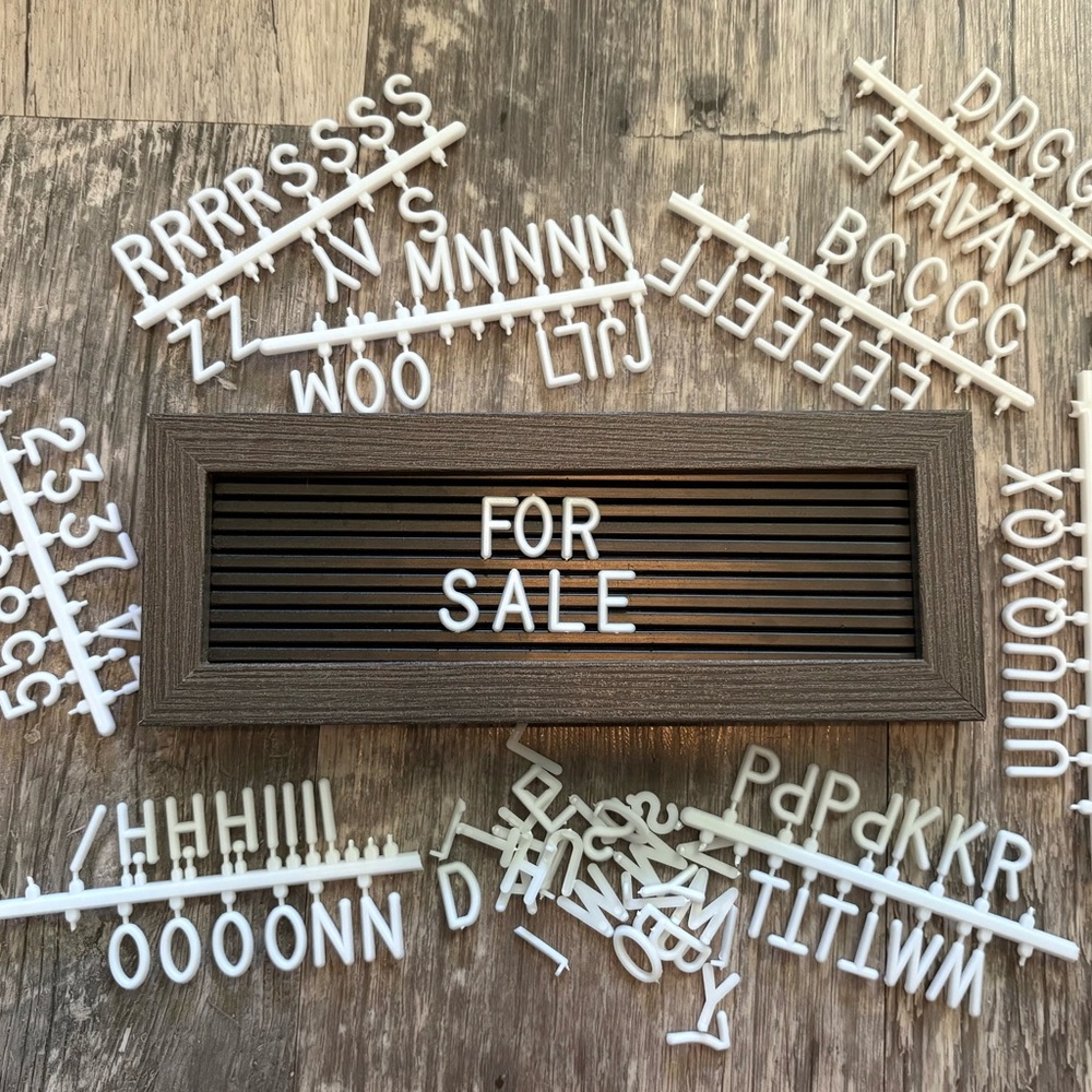Letter Board with White Letters
